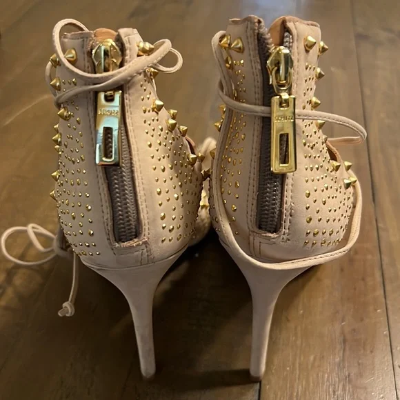 Schutz “Arieli” Lace Up Studded Pumps Size 10B - Picture 6 of 9